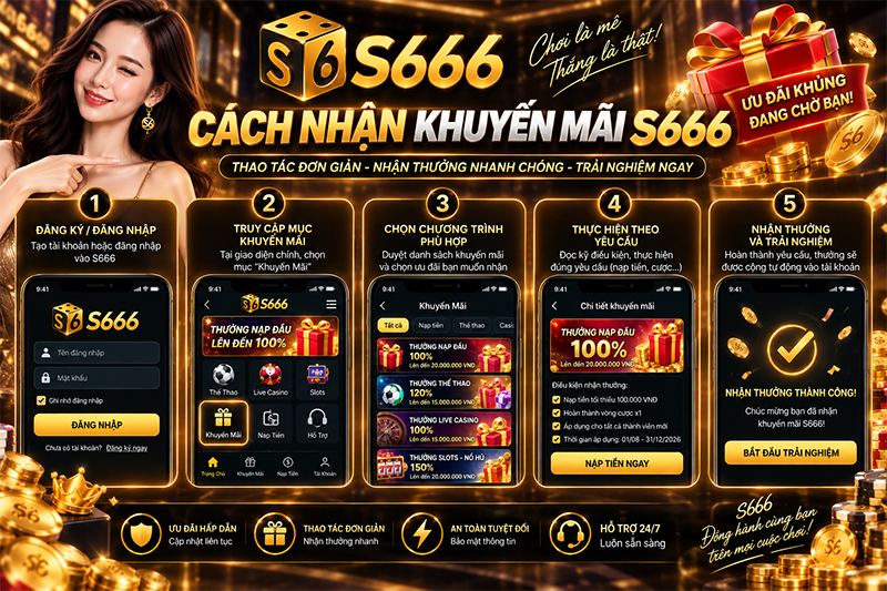 Cách nhận khuyến mãi S666