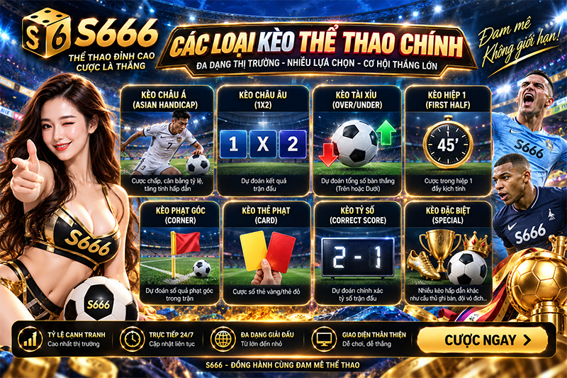 Đa dạng kèo cá độ thể thao