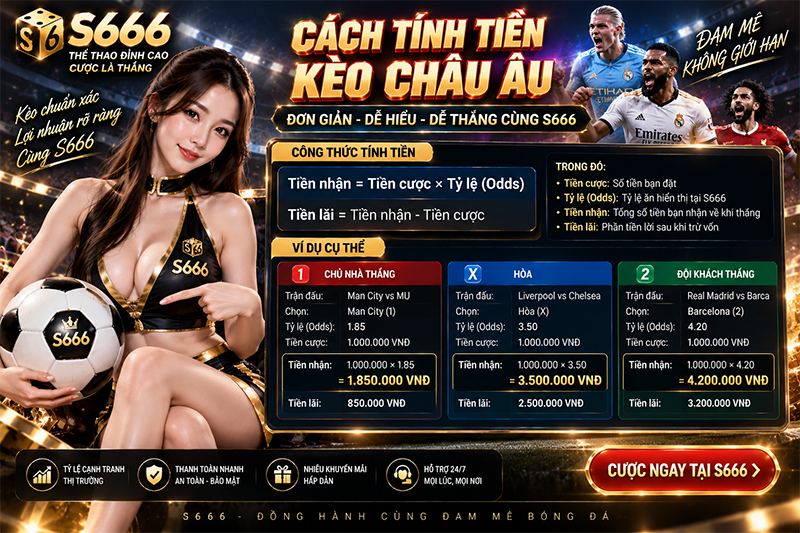Cách Tính Tiền Kèo Châu Âu Dễ Hiểu